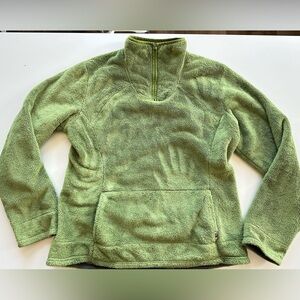 Vintage The North Face Avocado Green Teddy Fleece Sweater Top Size XL
